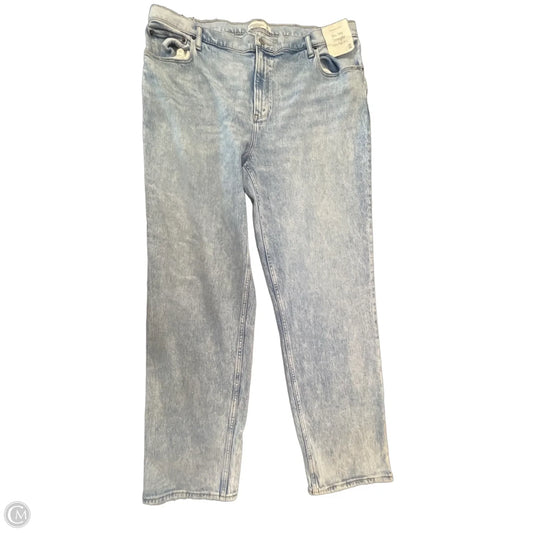 Jeans Straight By Abercrombie And Fitch In Blue Denim, Size: 20