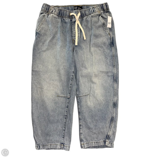 Pants Wide Leg By Gap In Blue Denim, Size: L