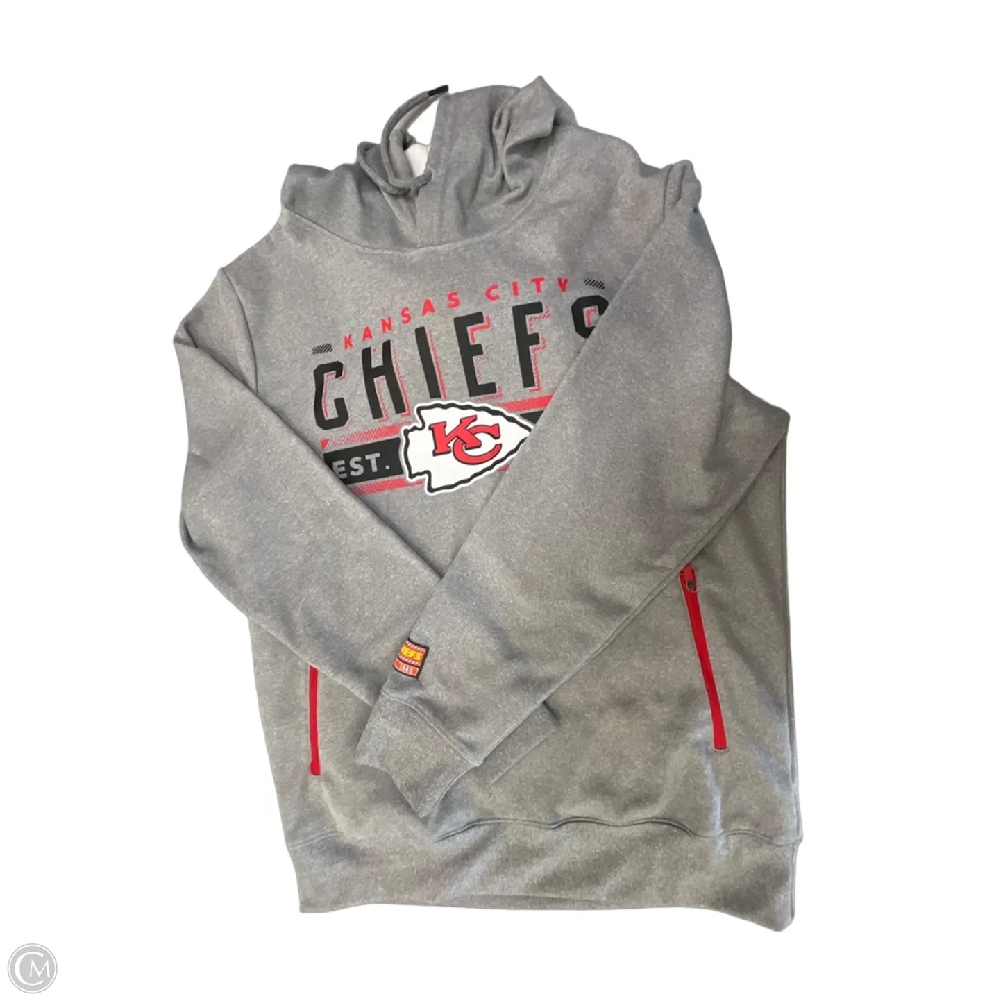 Sweatshirt Hoodie By Nfl In Grey, Size: M
