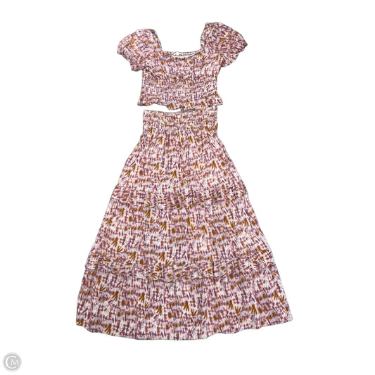 Skirt Set 2pc By June & Hudson In Brown & Purple, Size: S