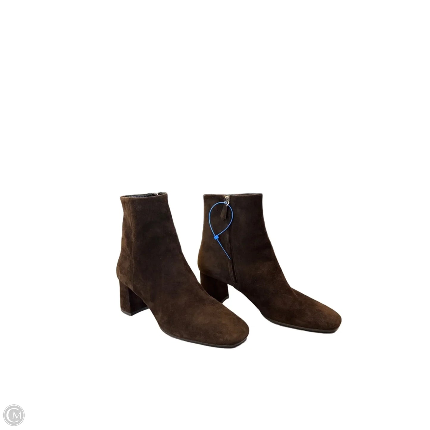 Boots Luxury Designer By Prada In Brown, Size: 8