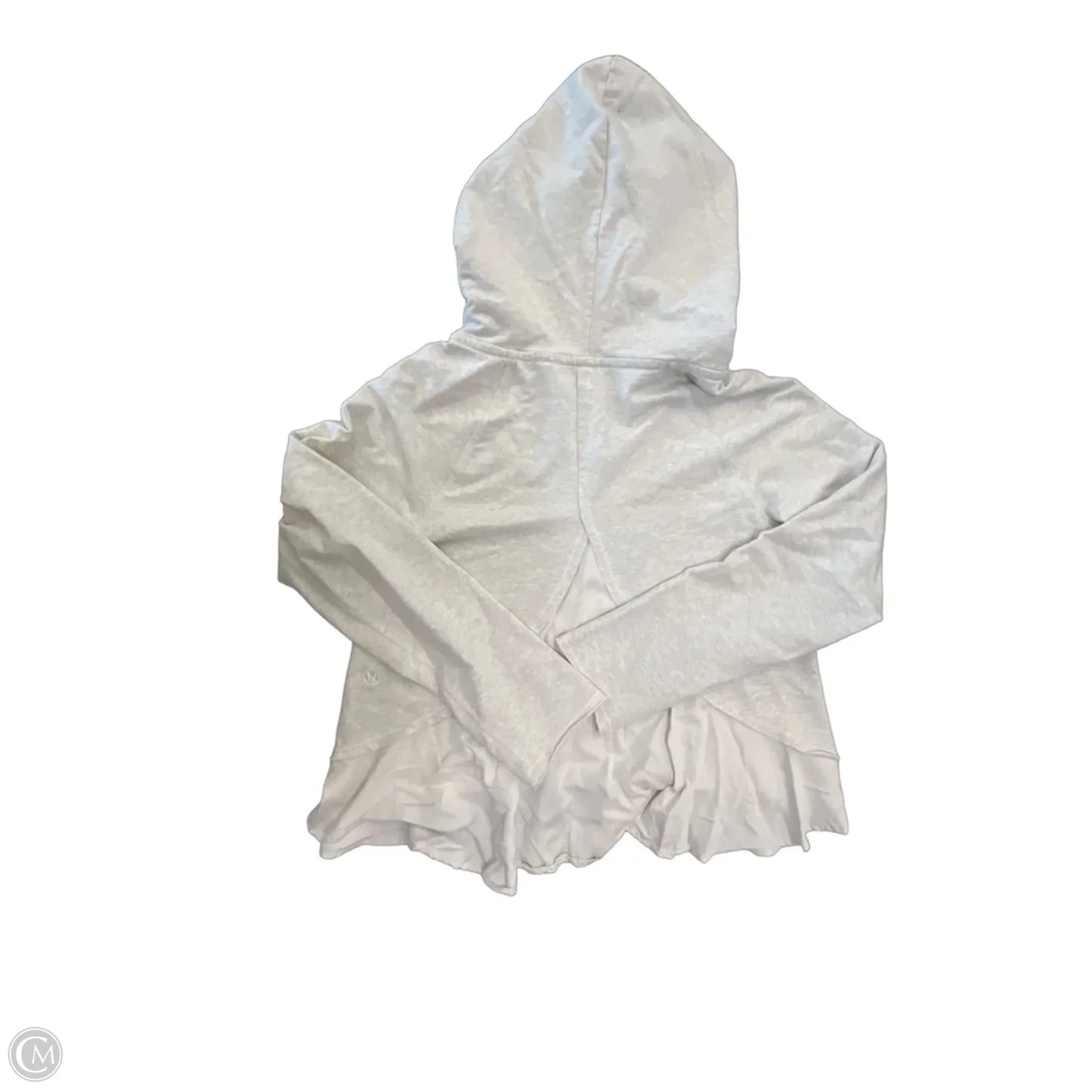 Athletic Sweatshirt Hoodie By Lululemon In Cream, Size: M