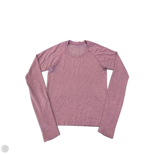 Athletic Top Long Sleeve Crewneck By Lululemon In Purple, Size: S