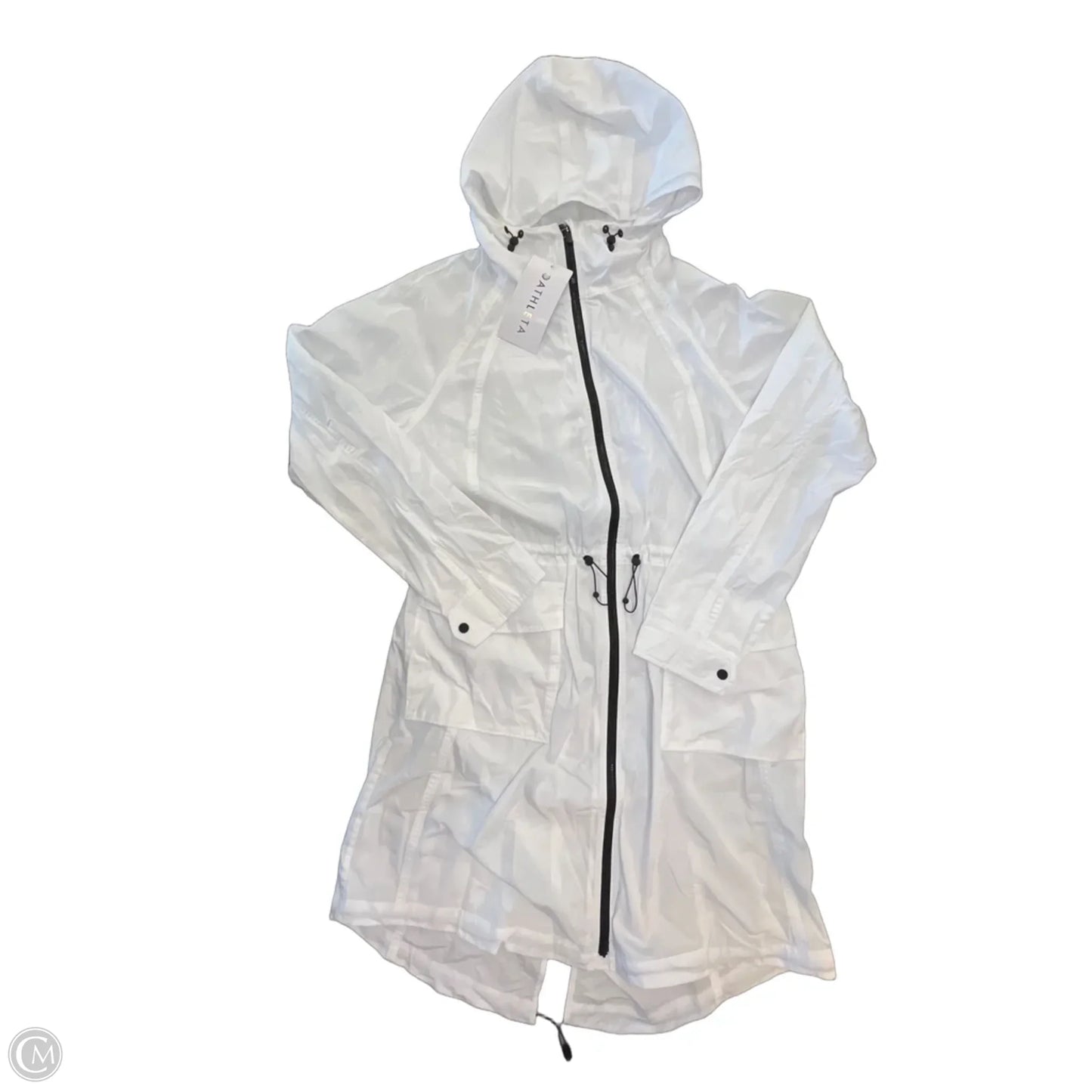 Jacket Windbreaker By Athleta In White, Size: M