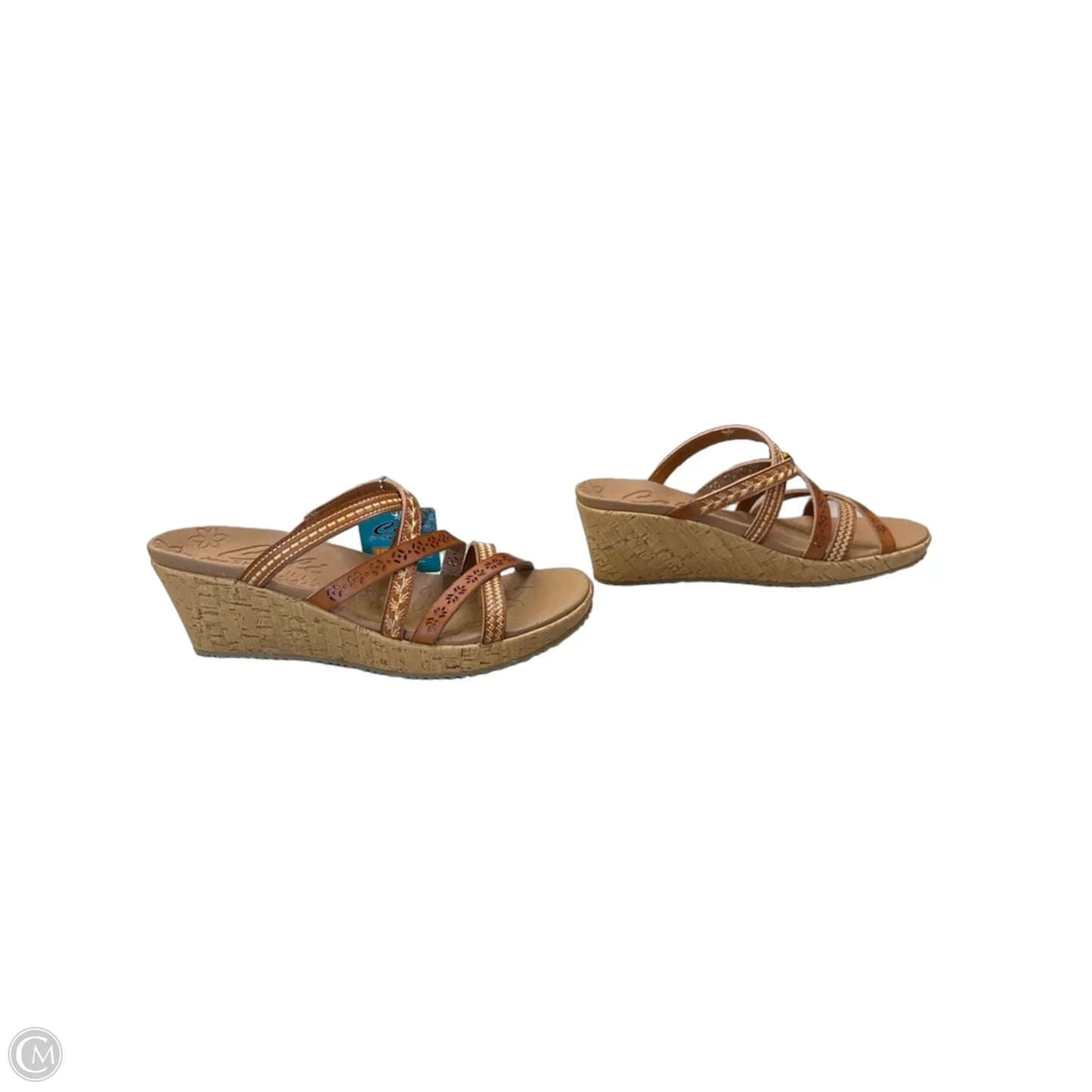 Sandals Heels Wedge By Skechers In Brown, Size: 10