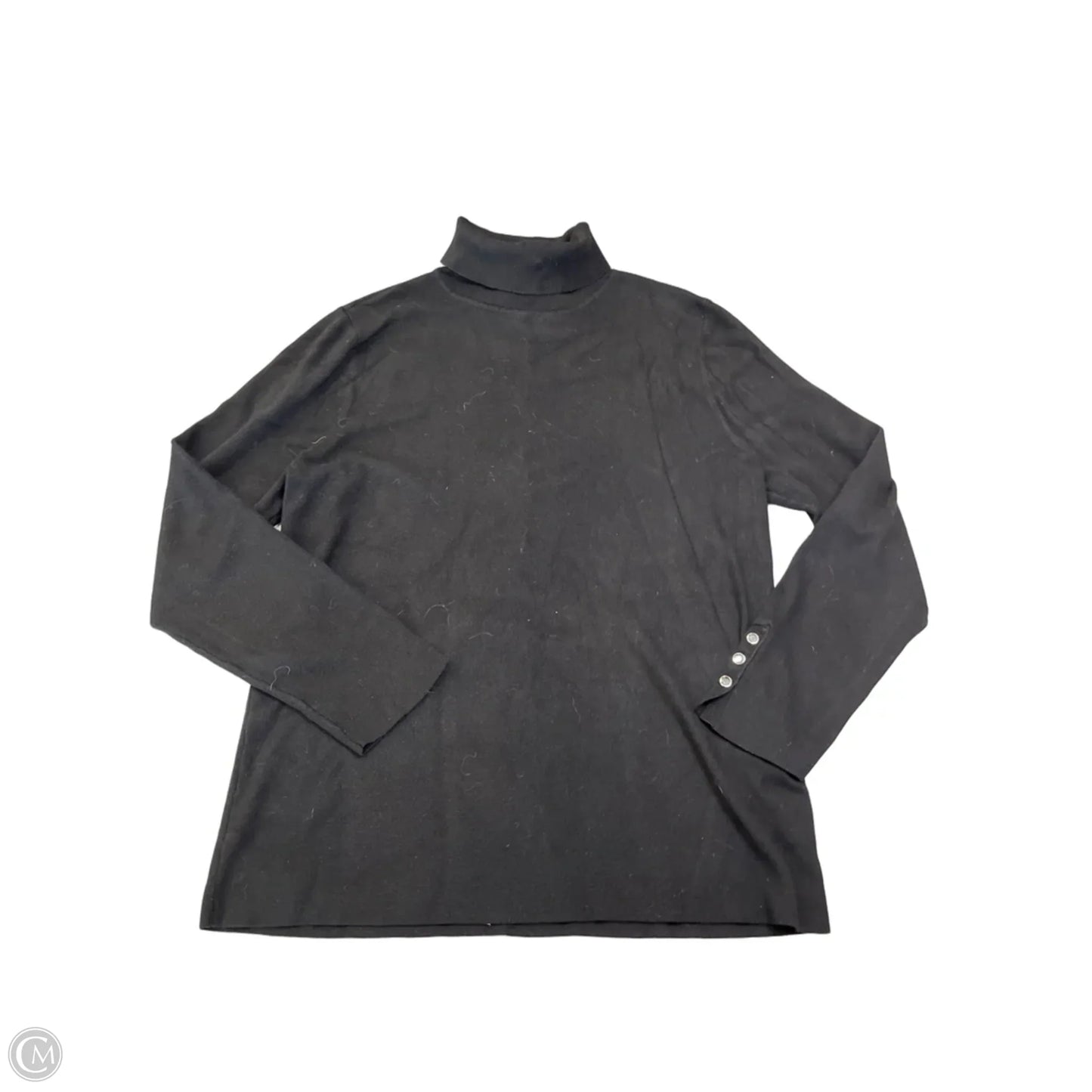 Top Long Sleeve Basic By Chicos In Black, Size: L