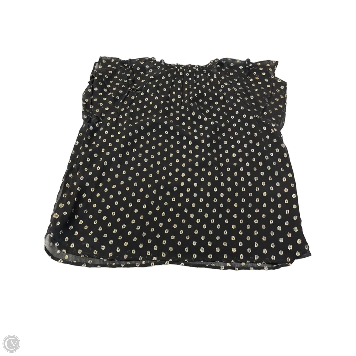 Blouse Short Sleeve By Loft In Black, Size: Xl