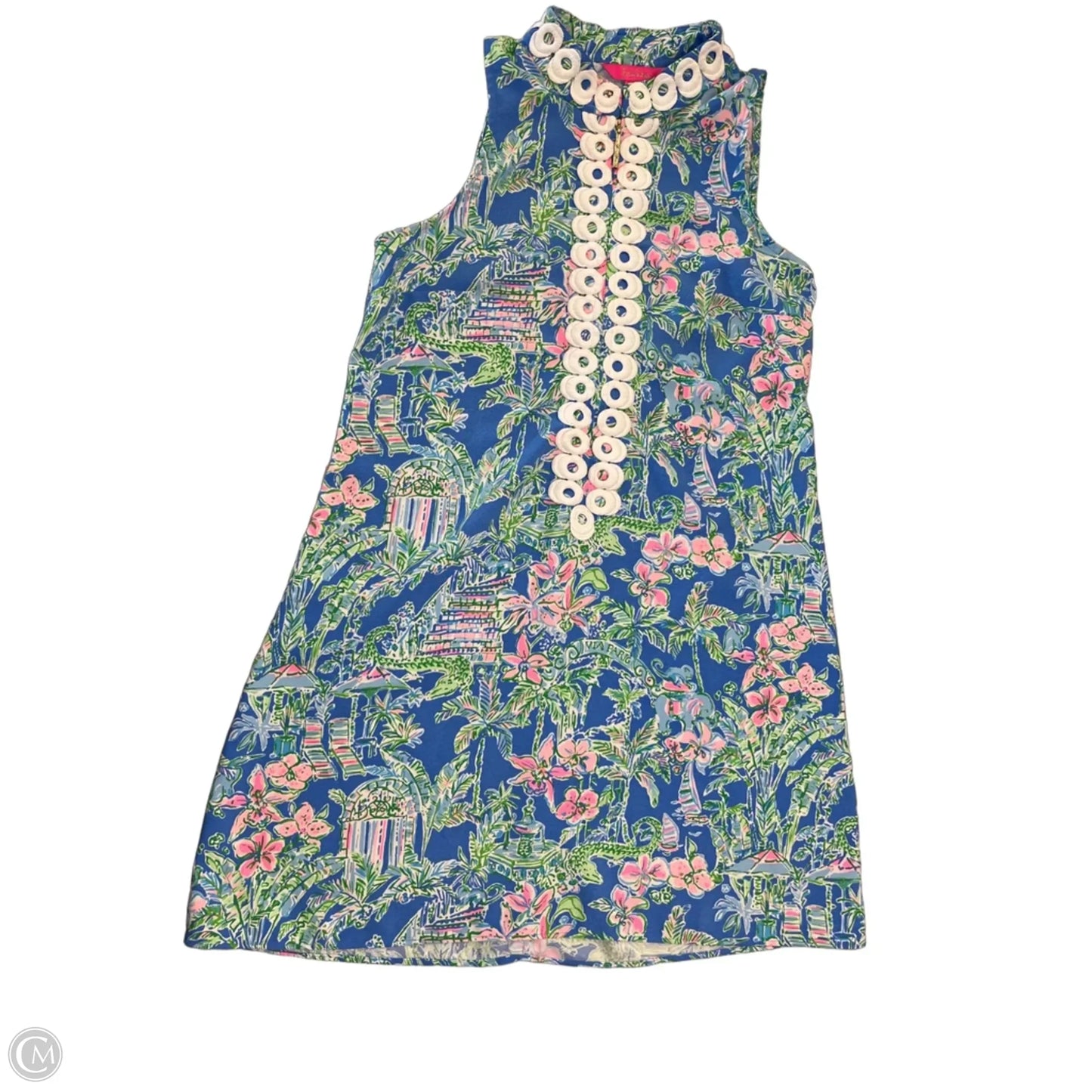 Dress Designer By Lilly Pulitzer In Blue & Green, Size: S