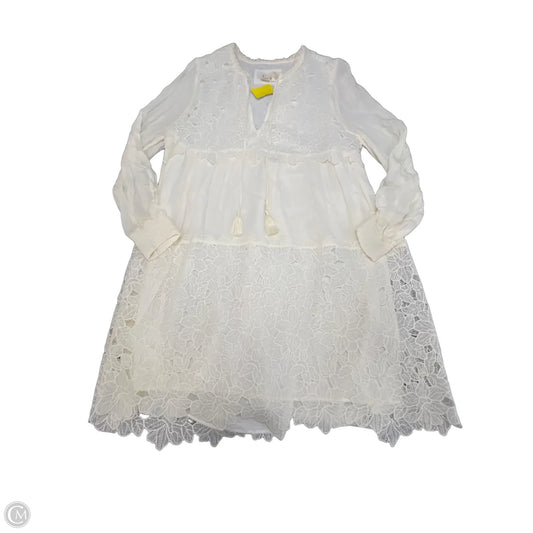 Dress Casual Short By Anthropologie In Cream, Size: L