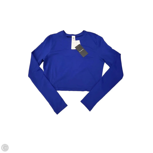 Athletic Top Long Sleeve Crewneck By Fabletics In Blue, Size: L