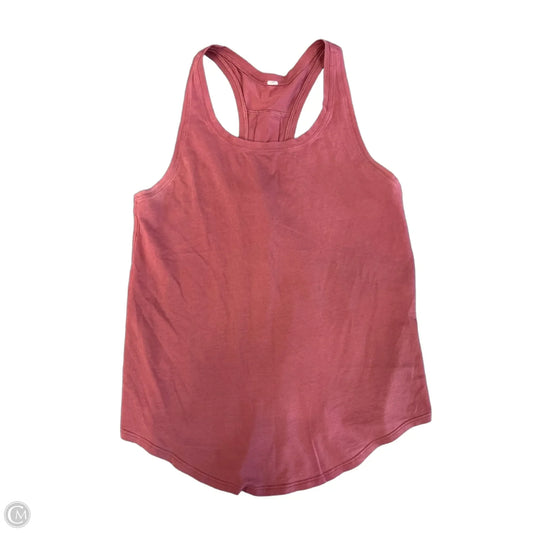Athletic Tank Top By Lululemon In Pink, Size: M