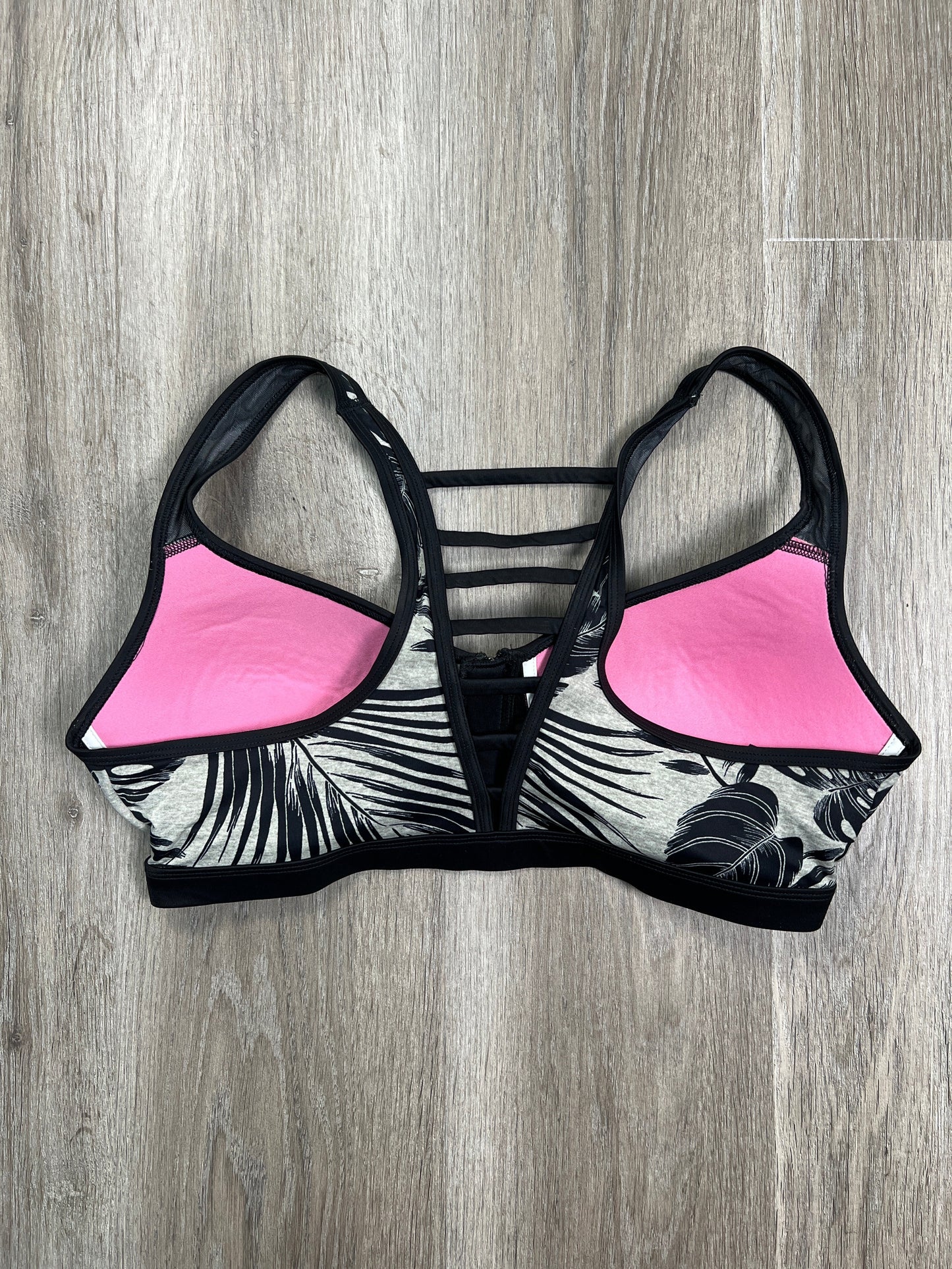 Black & Grey Athletic Bra Pink, Size Xl