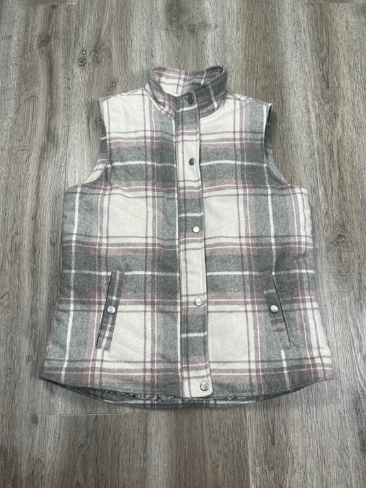 Vest Faux Fur & Sherpa By Altard State In Plaid Pattern, Size: S