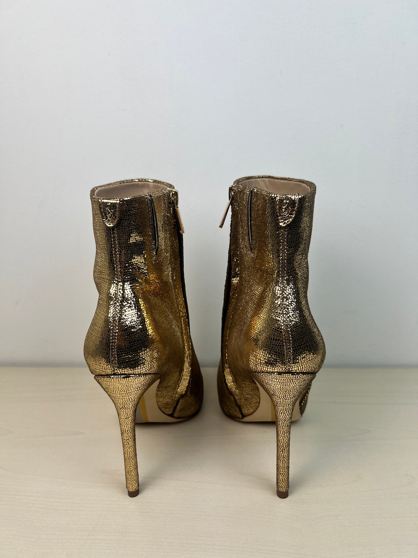 Boots Ankle Heels By Sam Edelman In Gold, Size: 7.5