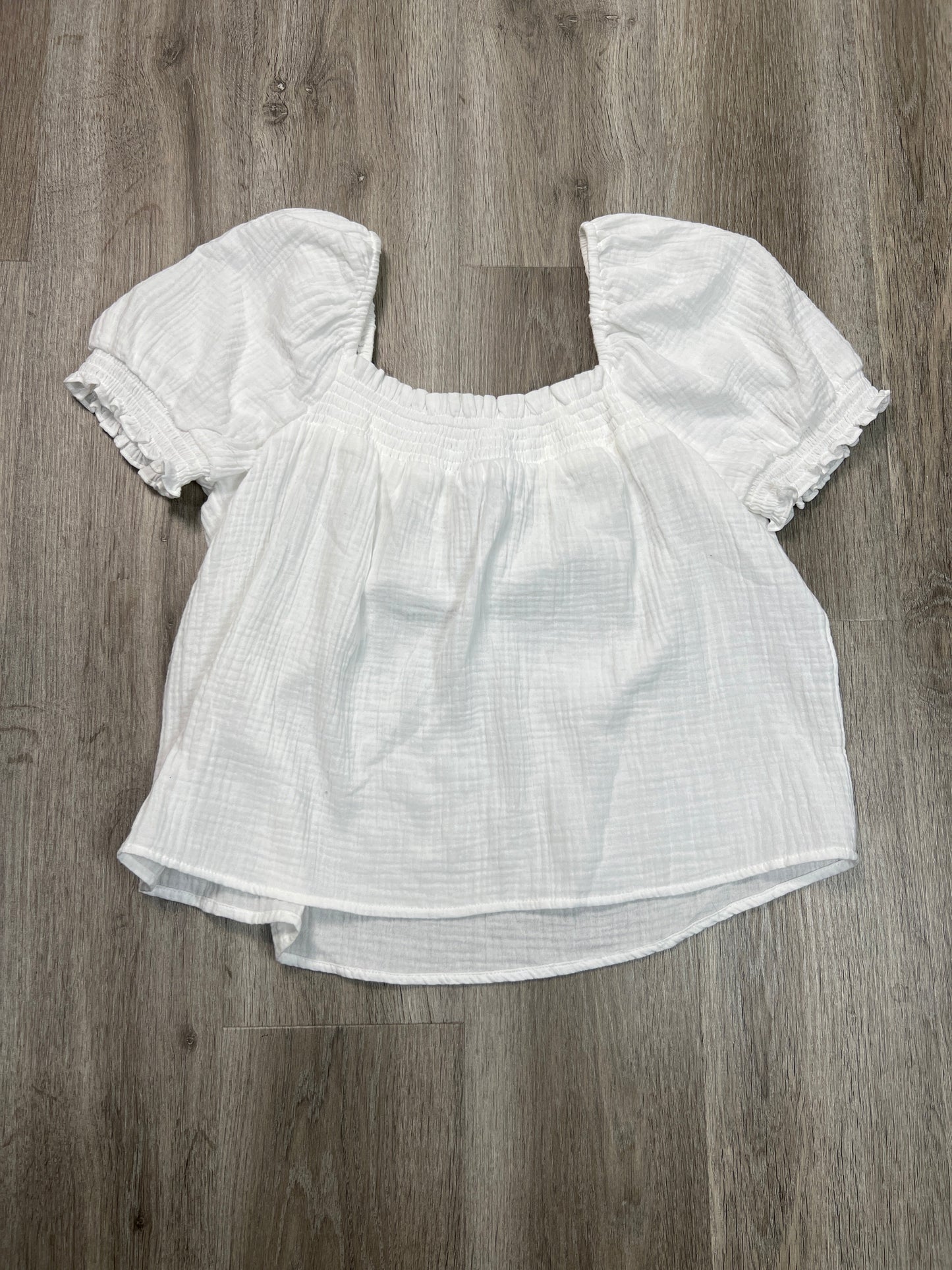 Top Short Sleeve By J. Crew In White, Size: Xl