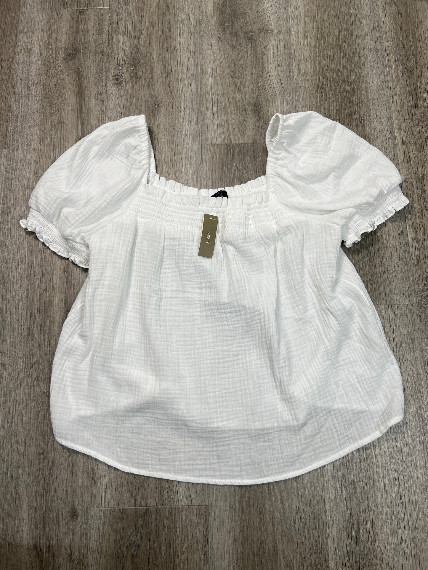 Top Short Sleeve By J. Crew In White, Size: Xl