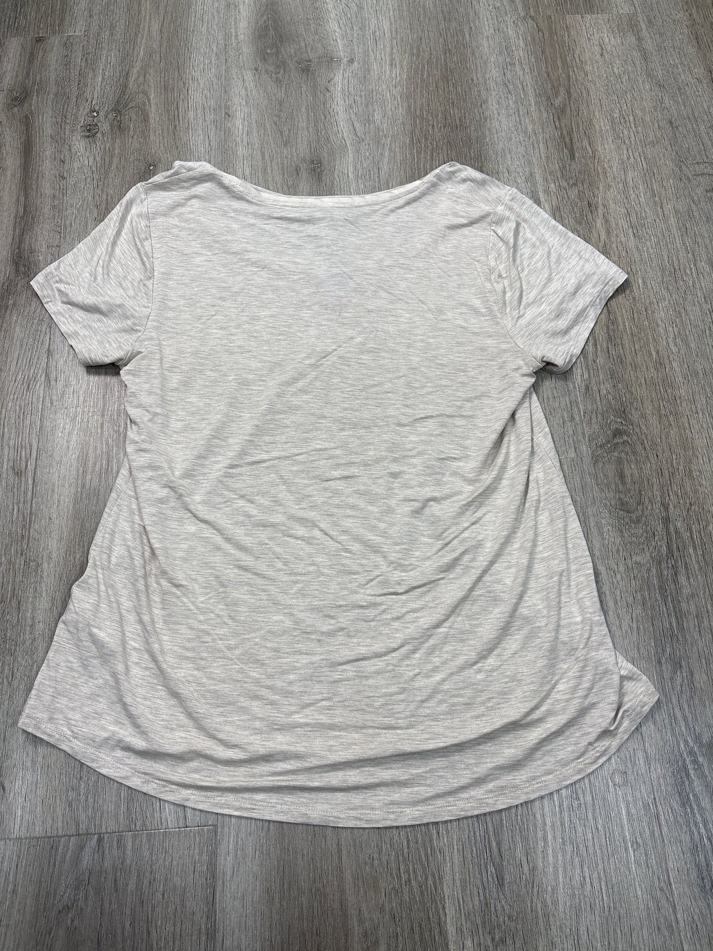 Top Short Sleeve By White House Black Market In Beige, Size: L