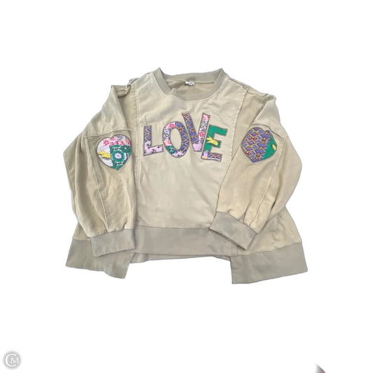 Top Long Sleeve By Pol In Green, Size: L