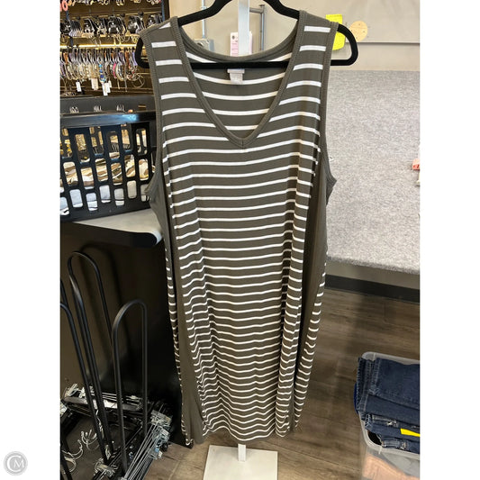 Dress Casual Maxi By Chicos In Striped Pattern, Size: Xl