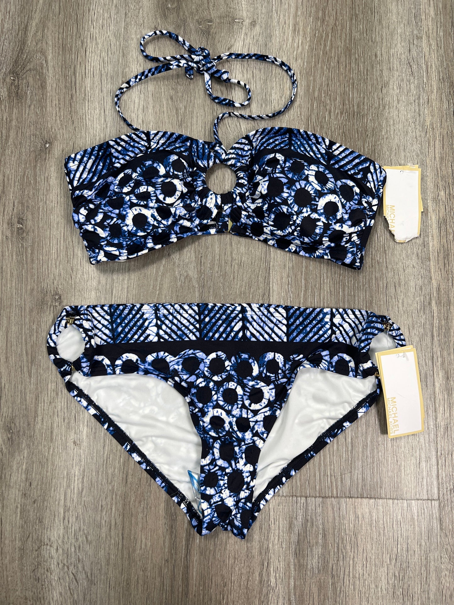 Blue & White Swimsuit 2pc Michael By Michael Kors, Size L