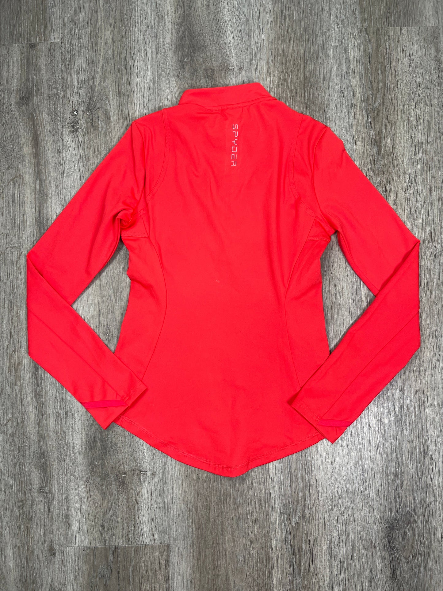 Coral Athletic Top Long Sleeve Collar Spyder, Size S