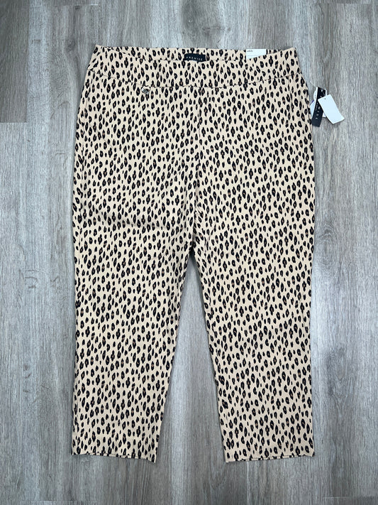 Leopard Print Pants Cropped Premise, Size 2x