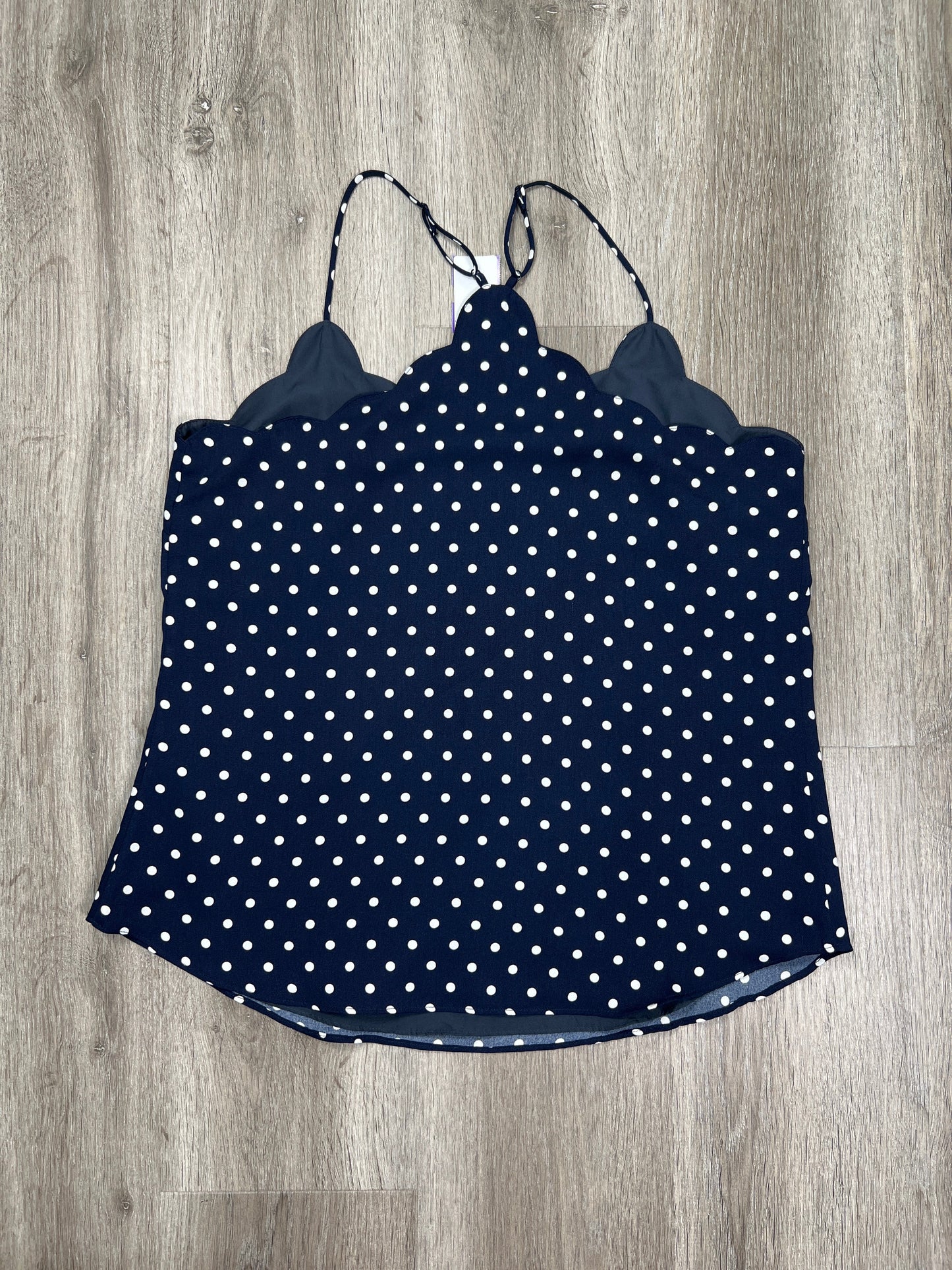 Polkadot Pattern Blouse Sleeveless J. Crew, Size M