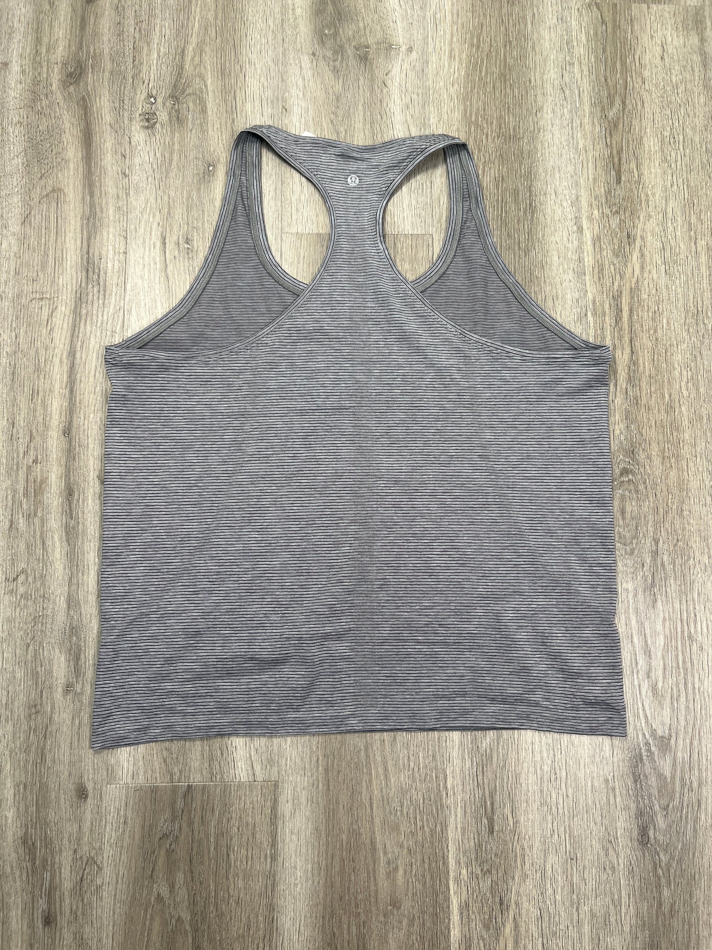 Athletic Tank Top By Lululemon In Black & Grey, Size: 1x