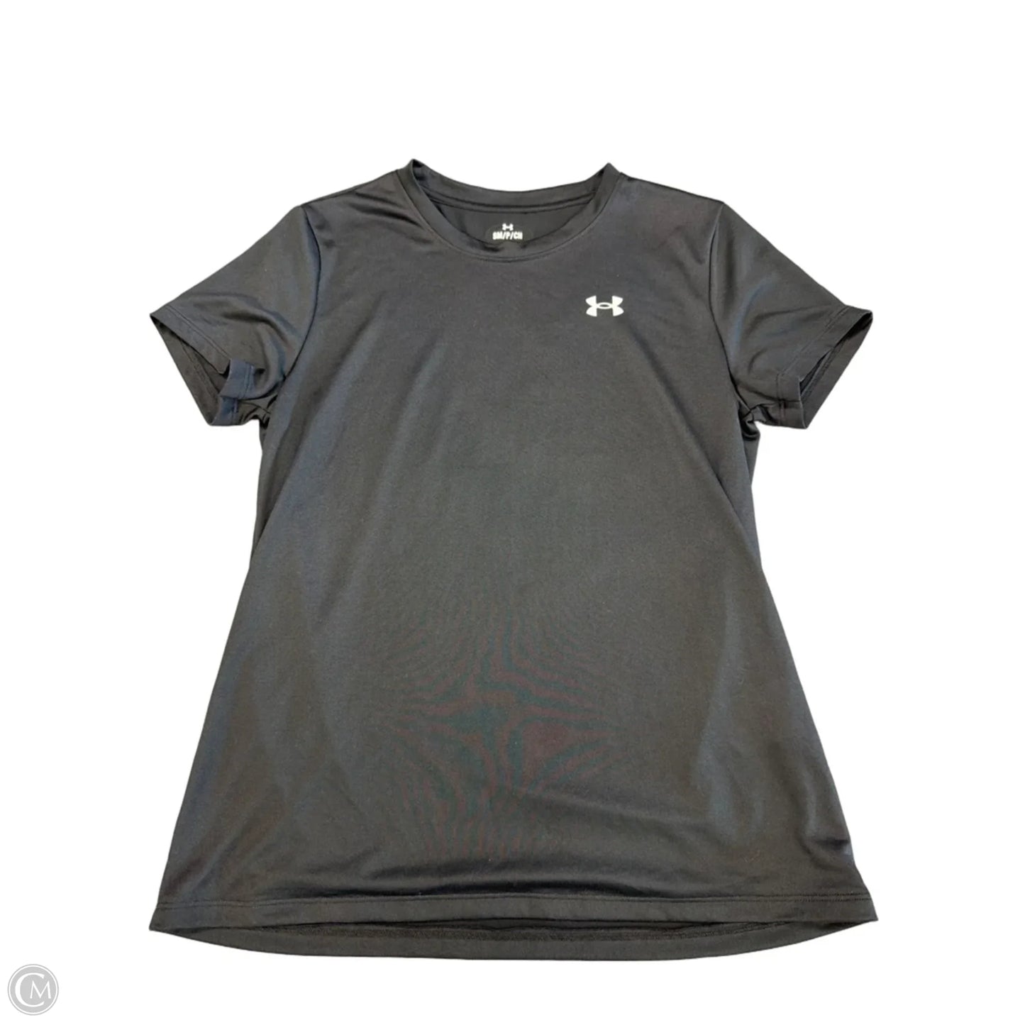 Athletic Top Short Sleeve By Under Armour In Black, Size: S
