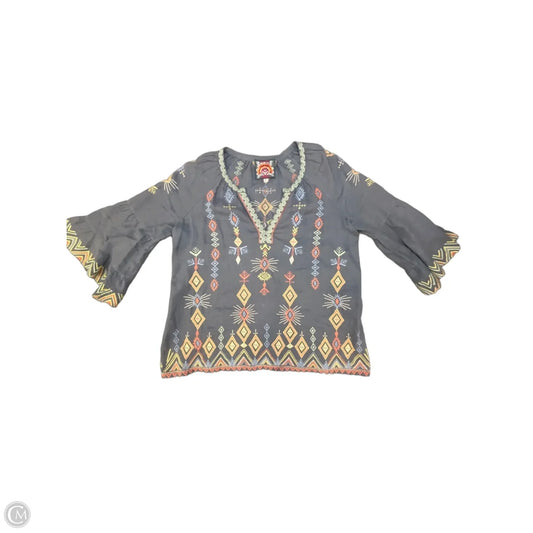 Top Long Sleeve Designer By Johnny Was In Blue, Size: Xs