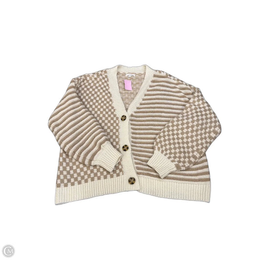 Sweater Cardigan By Maurices In Striped Pattern, Size: M