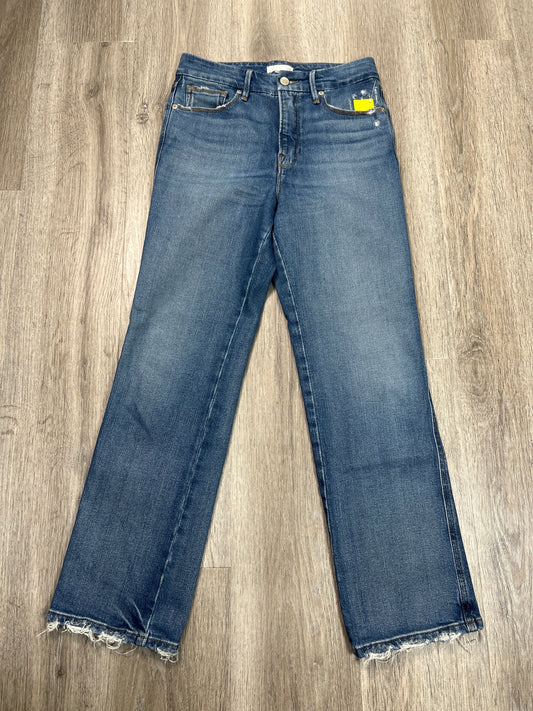 Jeans Straight By Good American In Blue Denim, Size: 4