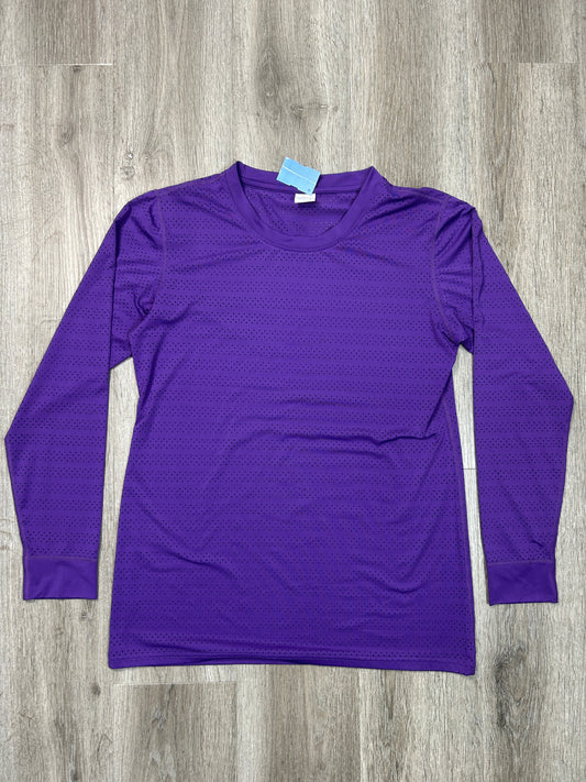 Athletic Top Long Sleeve Crewneck By Zyia In Purple, Size: Xxl