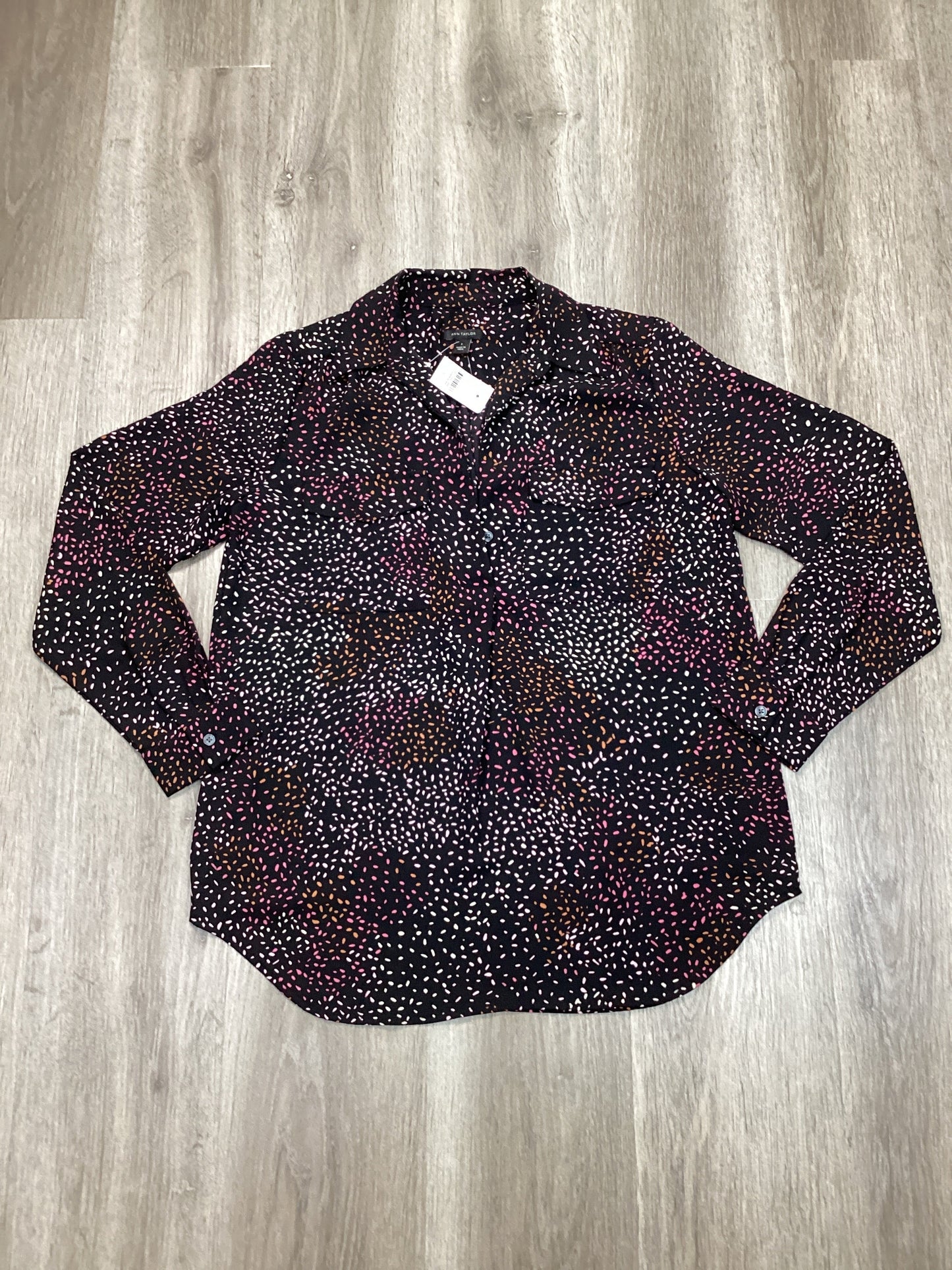 Blouse Long Sleeve By Ann Taylor In Multi-colored, Size: S