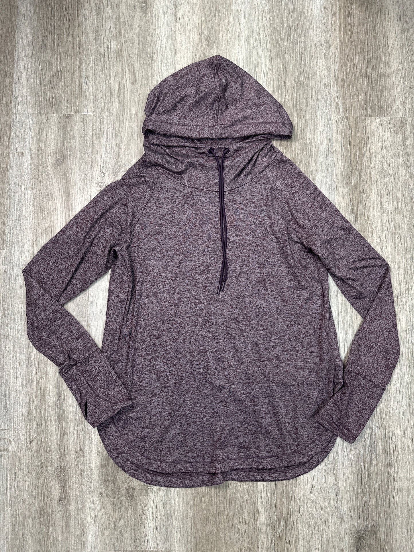 Athletic Top Long Sleeve Hoodie By Athleta In Purple, Size: M