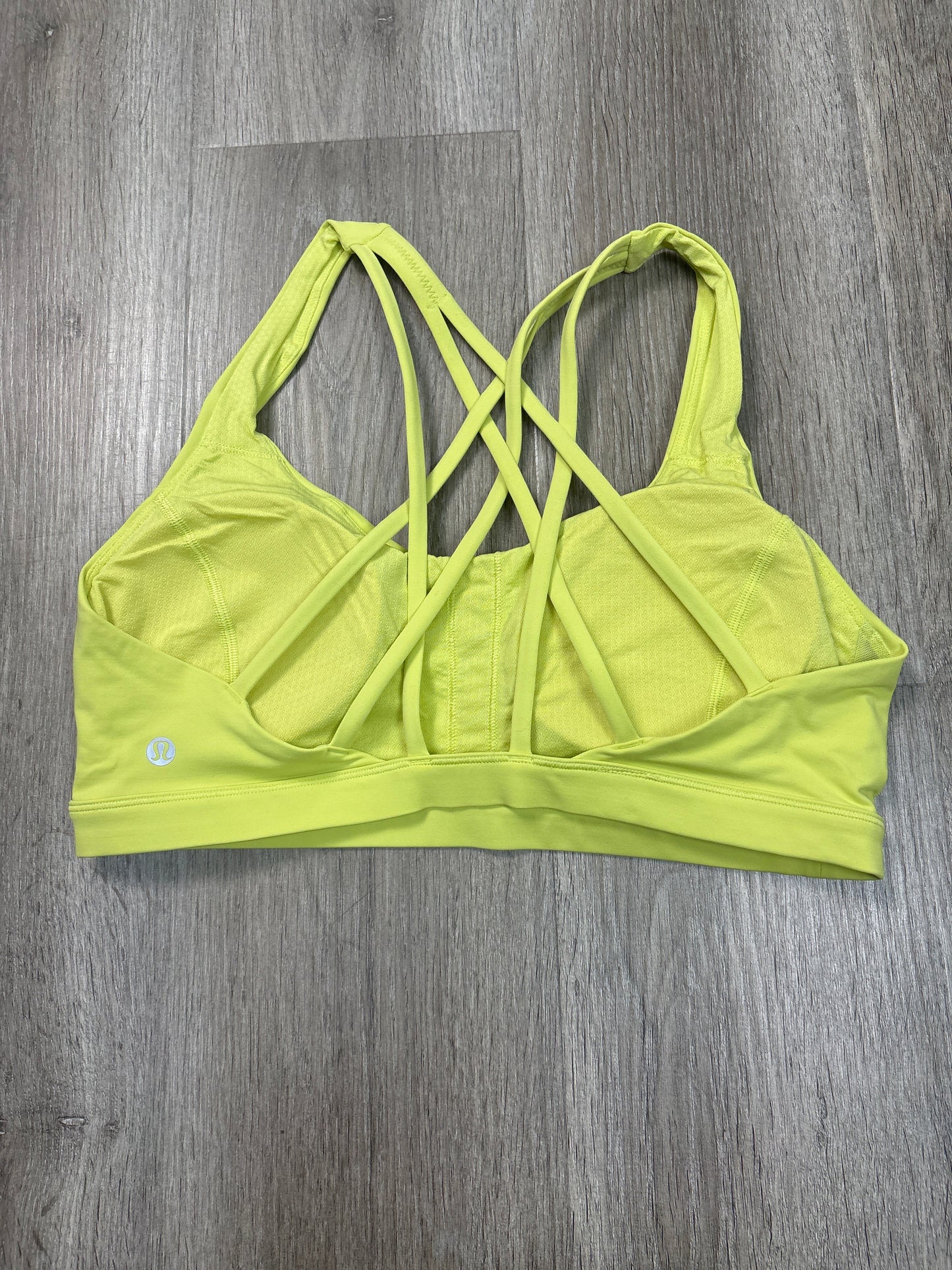 Athletic Bra By Lululemon In Yellow, Size: M