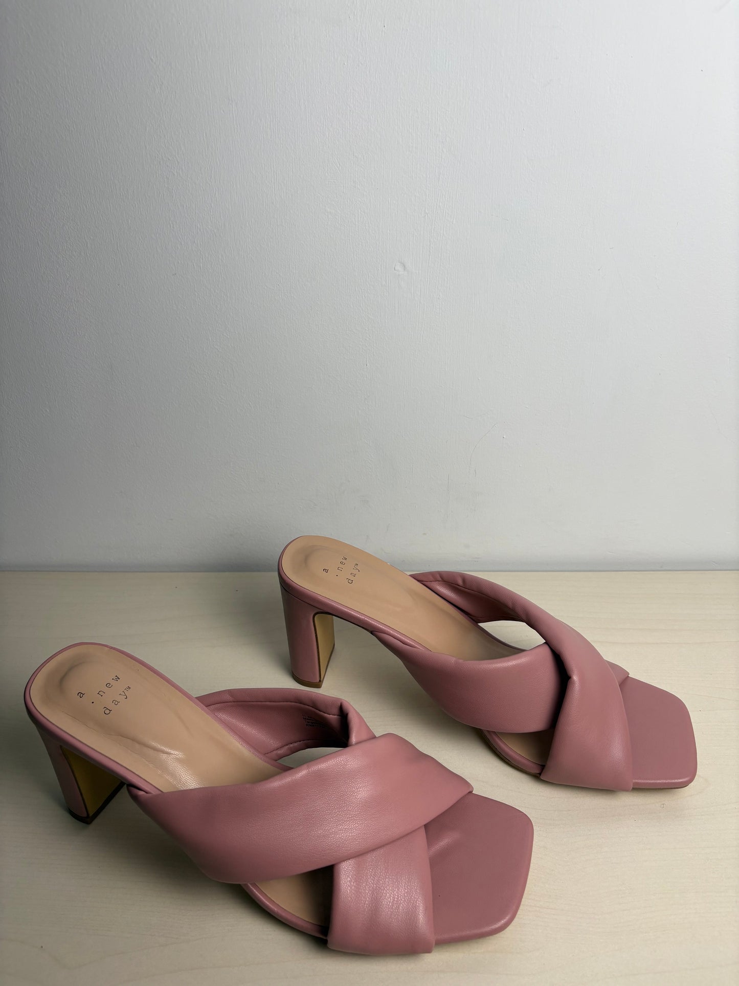 Sandals Heels Block By A New Day In Pink, Size: 11