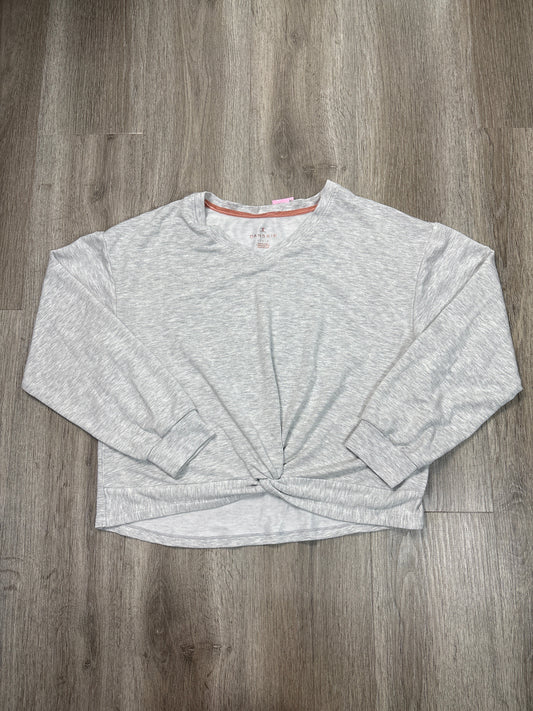 Athletic Top Long Sleeve Crewneck By Danskin In Grey, Size: L