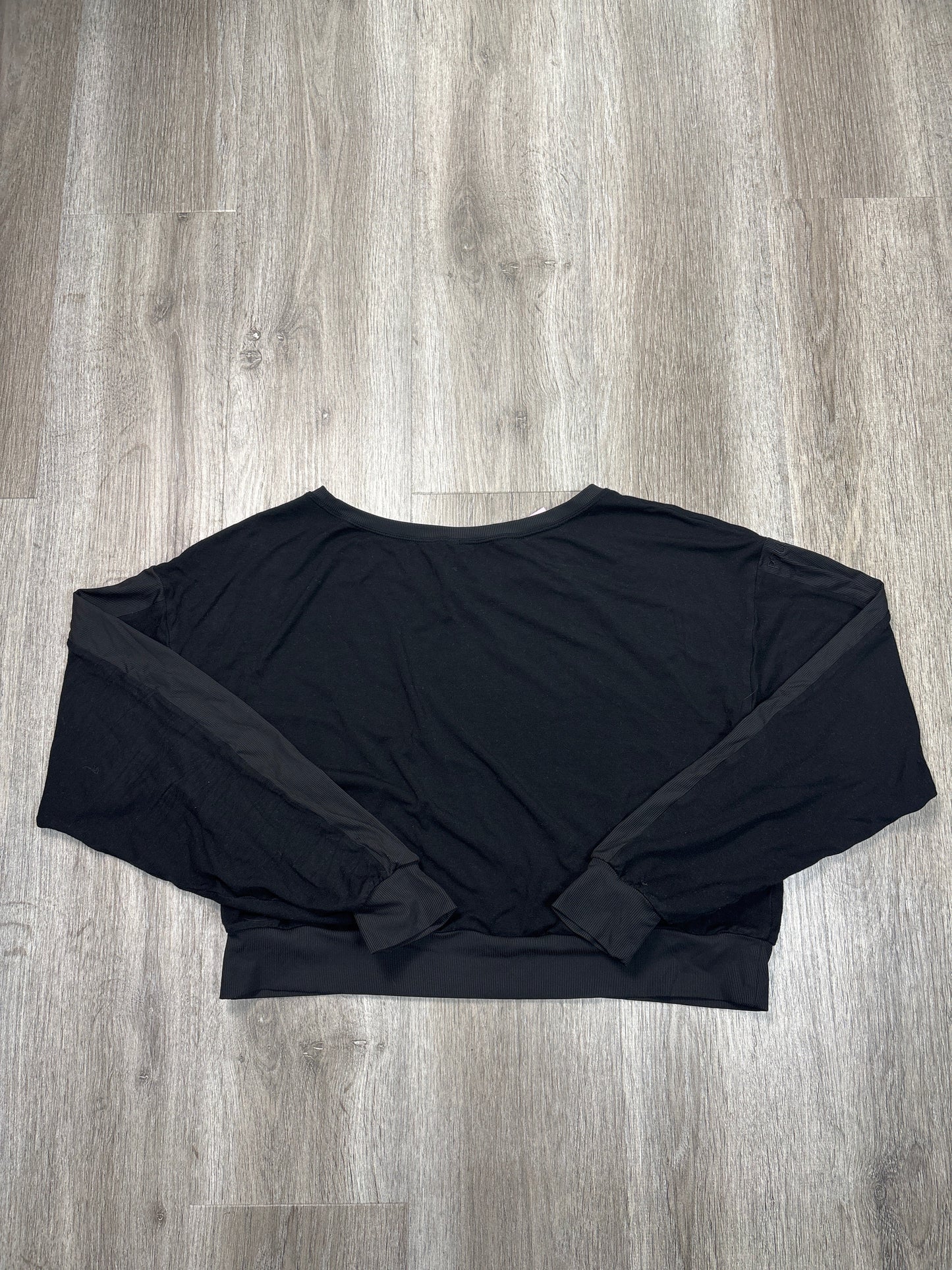 Athletic Top Long Sleeve Crewneck By Ptula In Black, Size: L