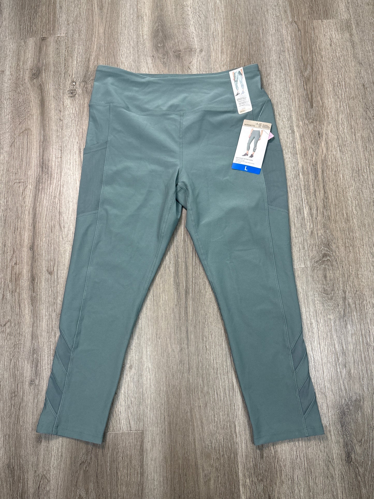 Athletic Leggings Capris By Mondetta In Green, Size: L