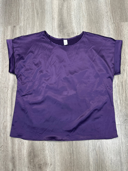 Top Short Sleeve By Shein In Purple, Size: L