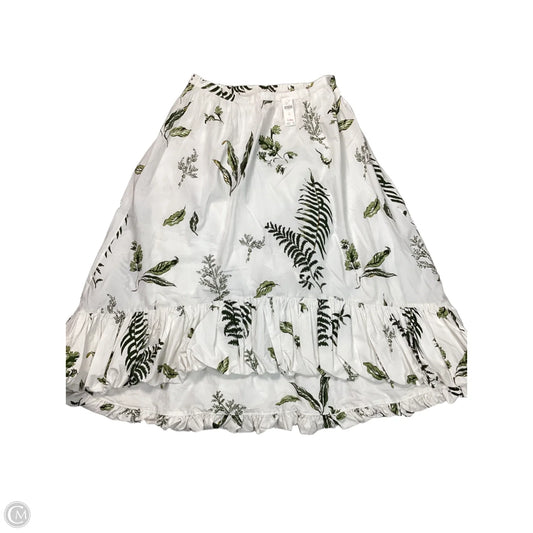 Skirt Midi By Anthropologie In White, Size: Xl