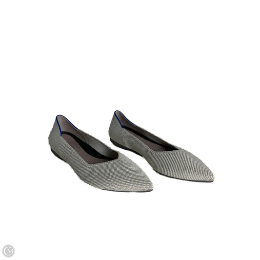 Shoes Flats By Rothys In Silver, Size: 5.5