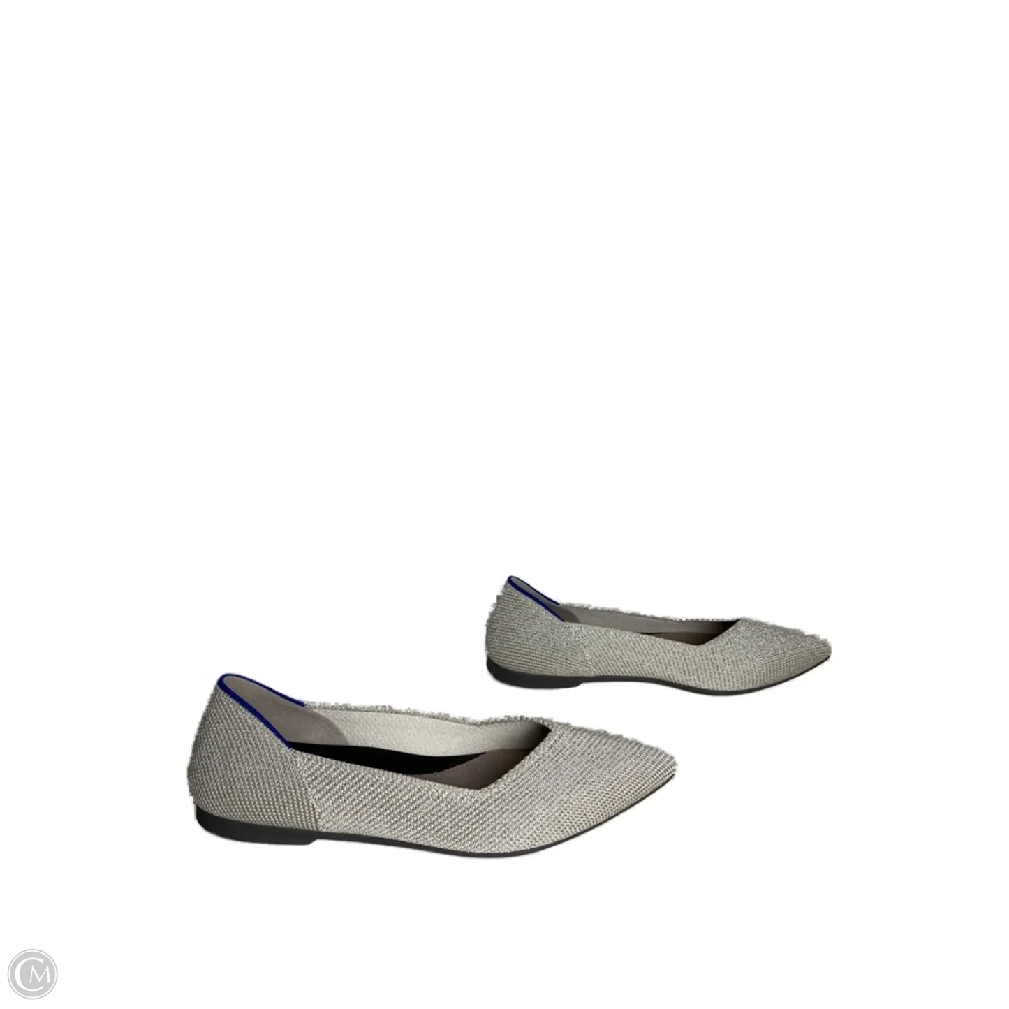 Shoes Flats By Rothys In Silver, Size: 5.5