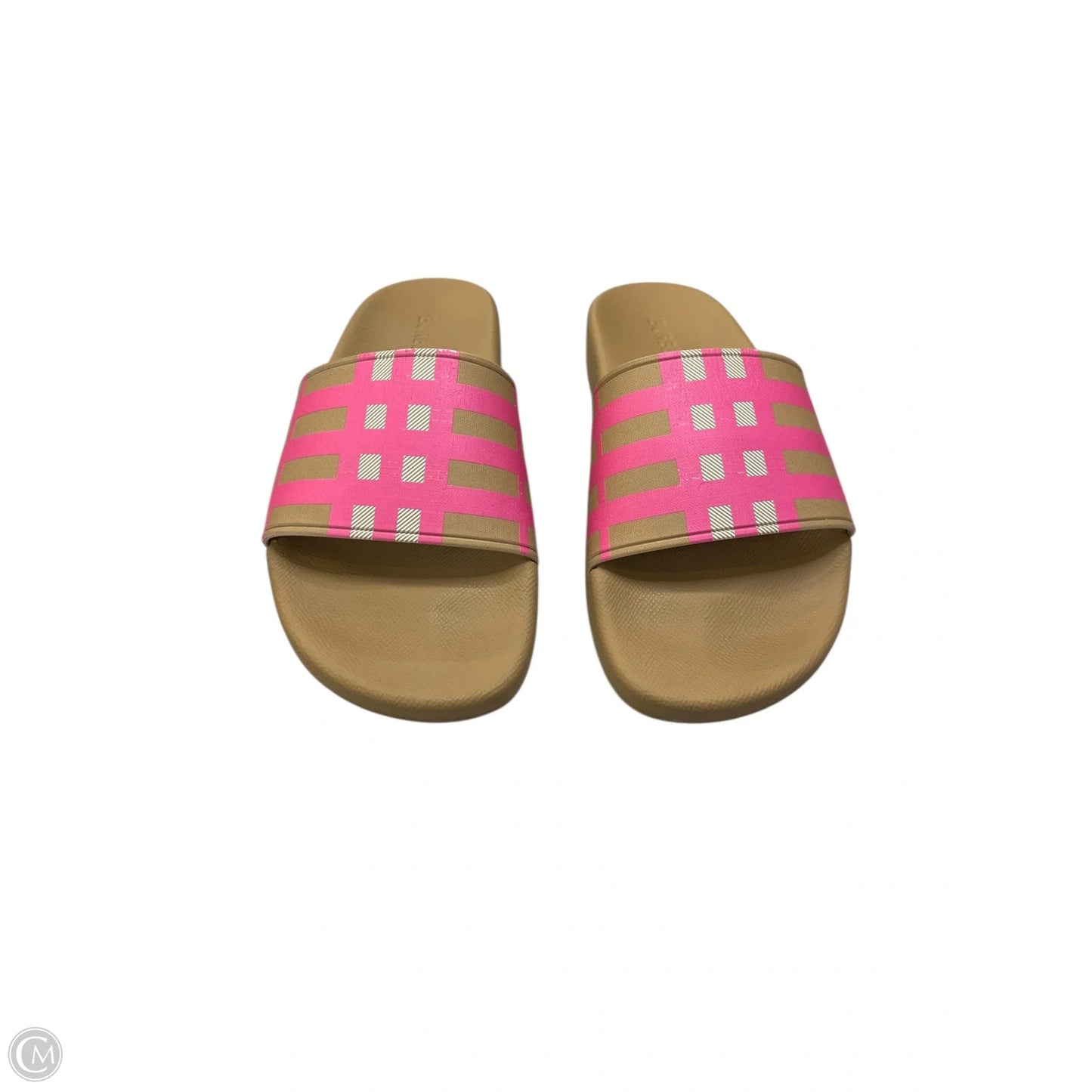 Sandals Luxury Designer By Burberry In Pink & Tan, Size: 9