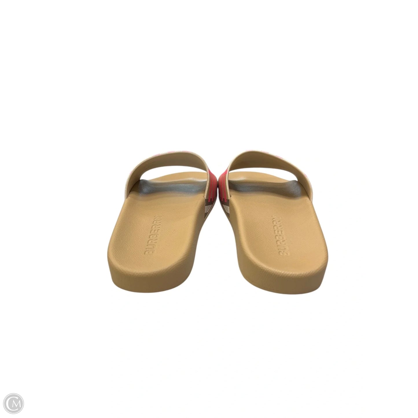 Sandals Luxury Designer By Burberry In Pink & Tan, Size: 9