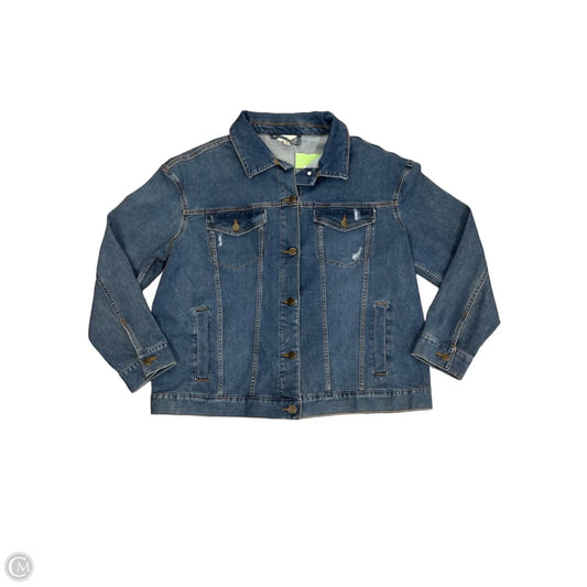 Jacket Denim By Terra & Sky In Blue Denim, Size: 0x