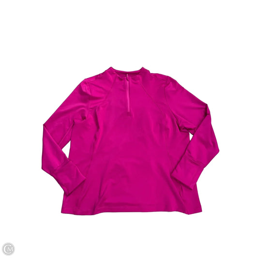 Athletic Top Long Sleeve Collar By Athleta In Pink, Size: 2x