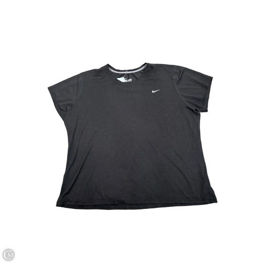 Athletic Top Short Sleeve By Nike Apparel In Grey, Size: 2x