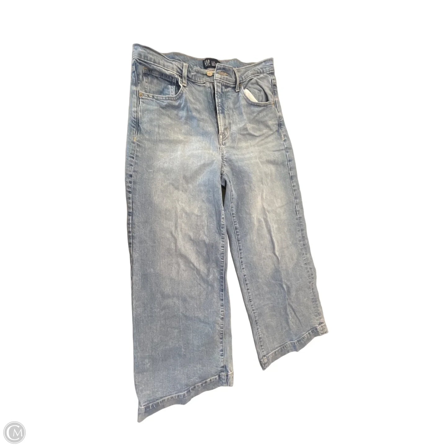 Jeans Cropped By Gap In Blue Denim, Size: 12